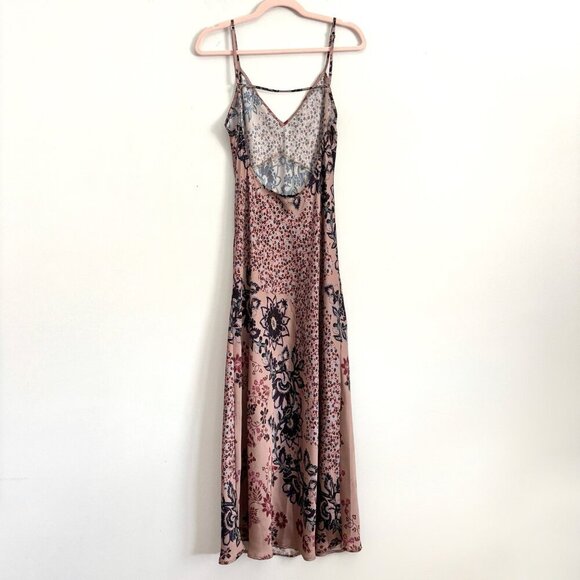 Intimately Free People Your Better Side Midi Slip Dress Pink Floral Size Large - Picture 8 of 10